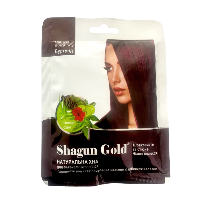 Натуральна хна для волосся Shagun Gold, Natural Burgundy, 25 г